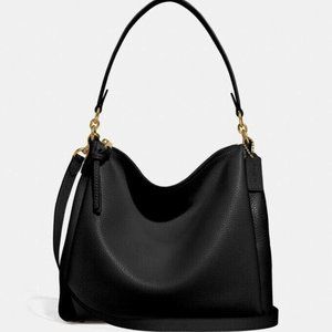 COACH Shay Shoulder Bag, Black Leather, NWT